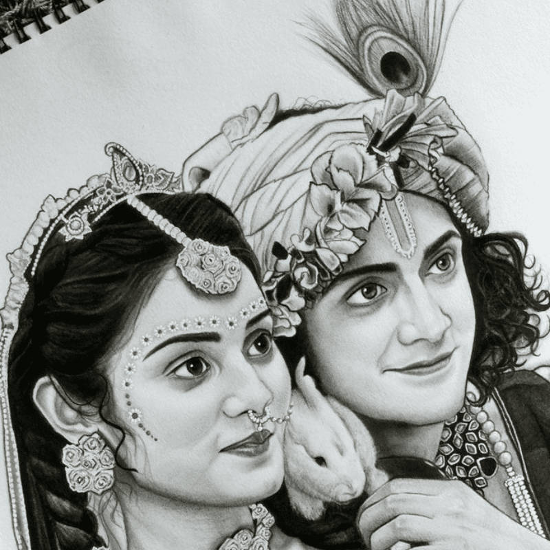 Cute Radha Krishna Wallpaper
