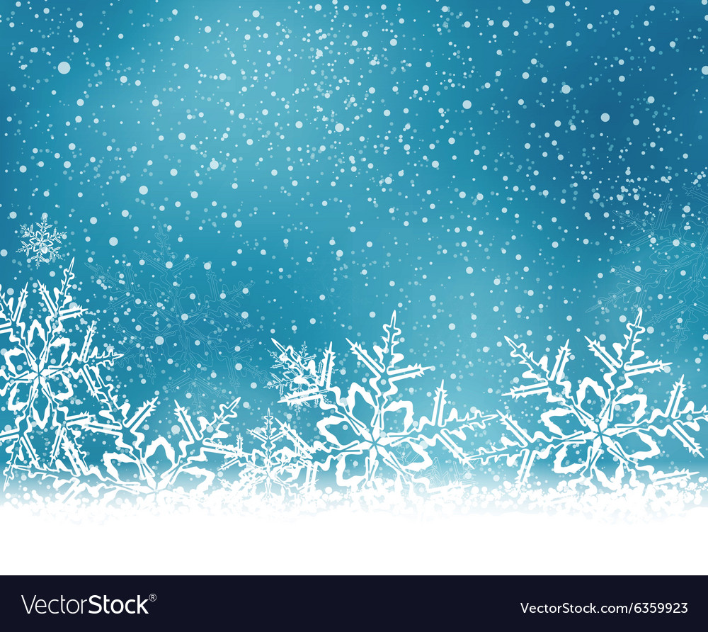 Blue Snowflake Winter Background Royalty Vector Image
