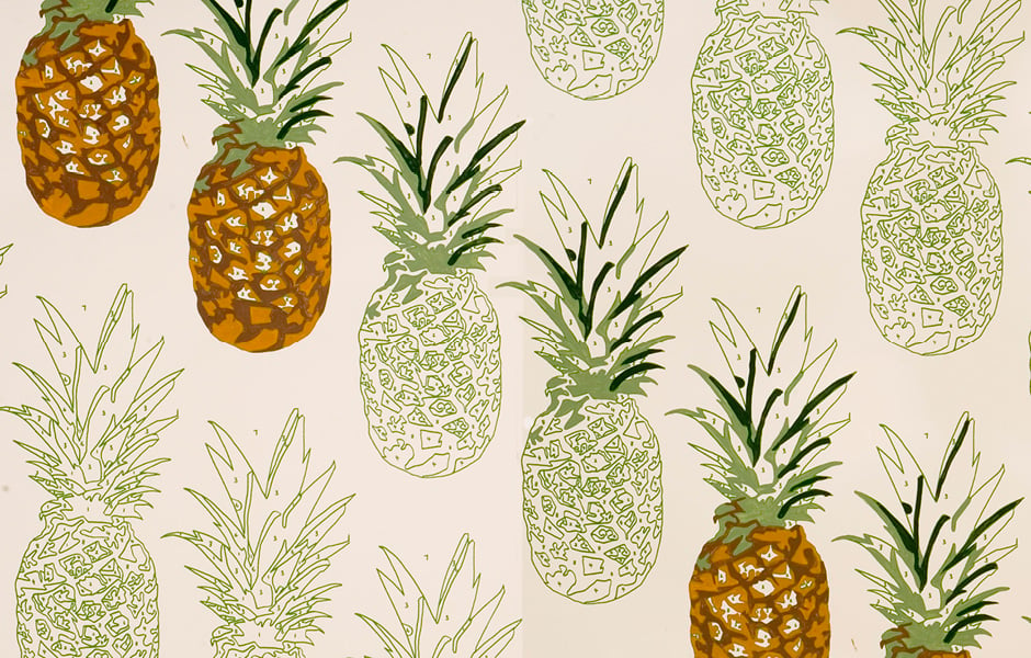 Pineapple wallpaper by Jenny Wilkinson