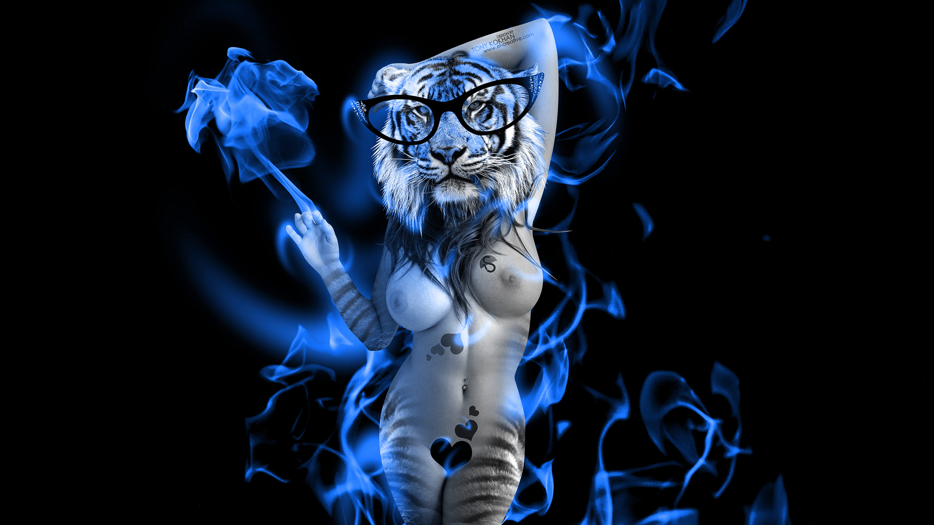 Blue Fire Tiger