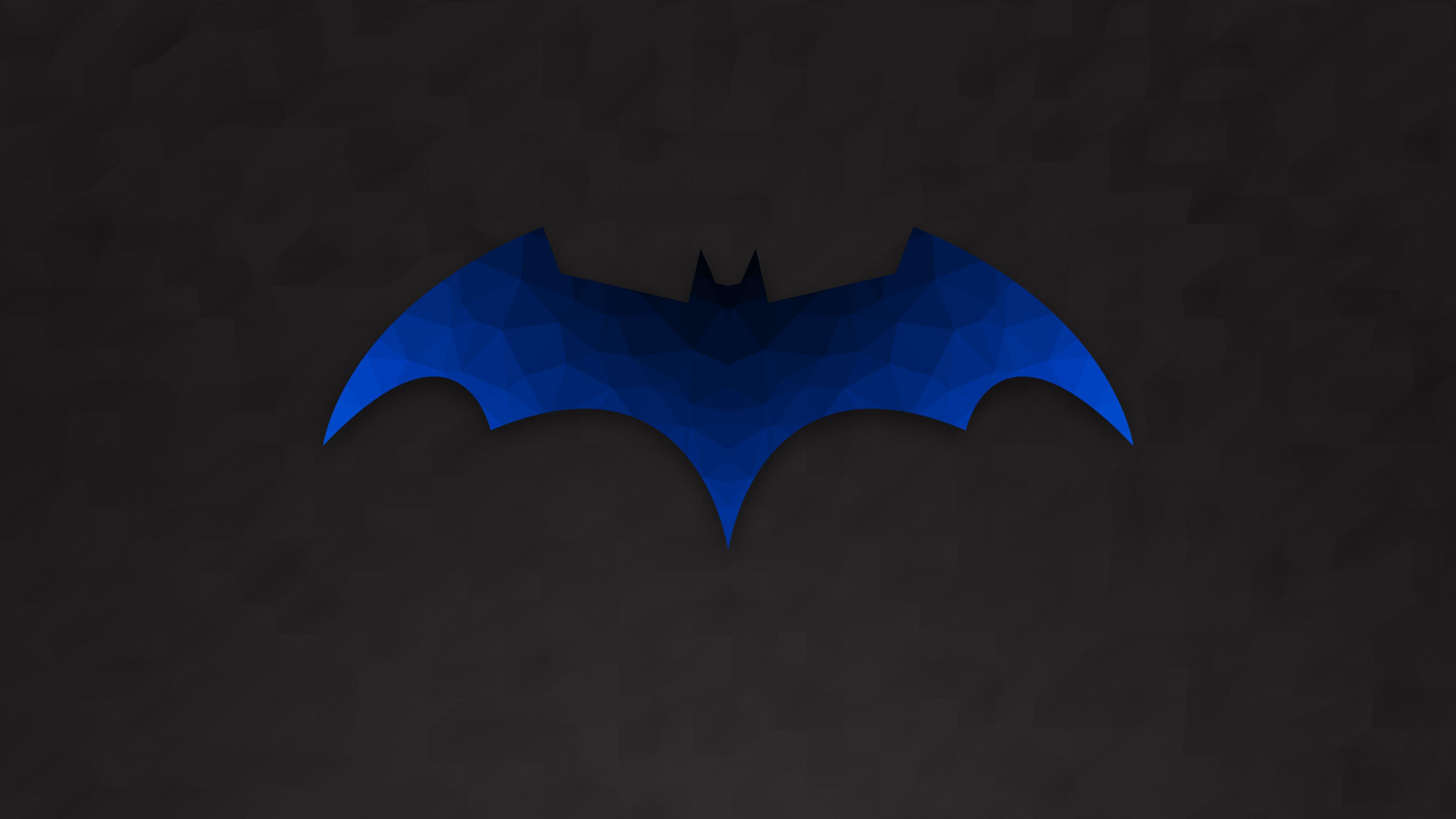 Low Polygon Batman Logo Wallpaper HD 4k