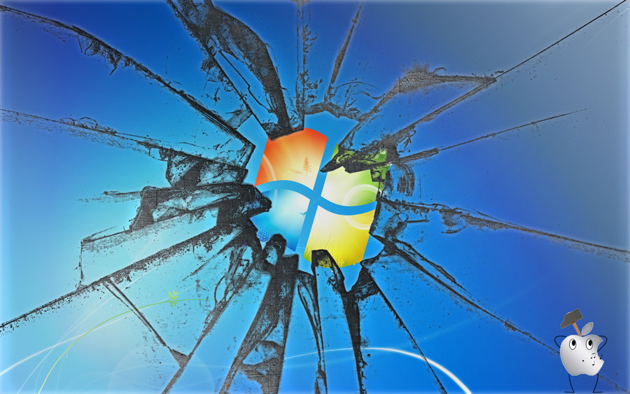 Windows 7 Broken Screen Wallpaper - WallpaperSafari