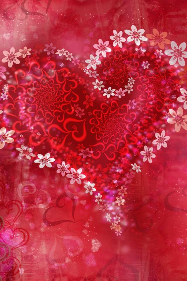 Live Wallpaper Red Flower Heart
