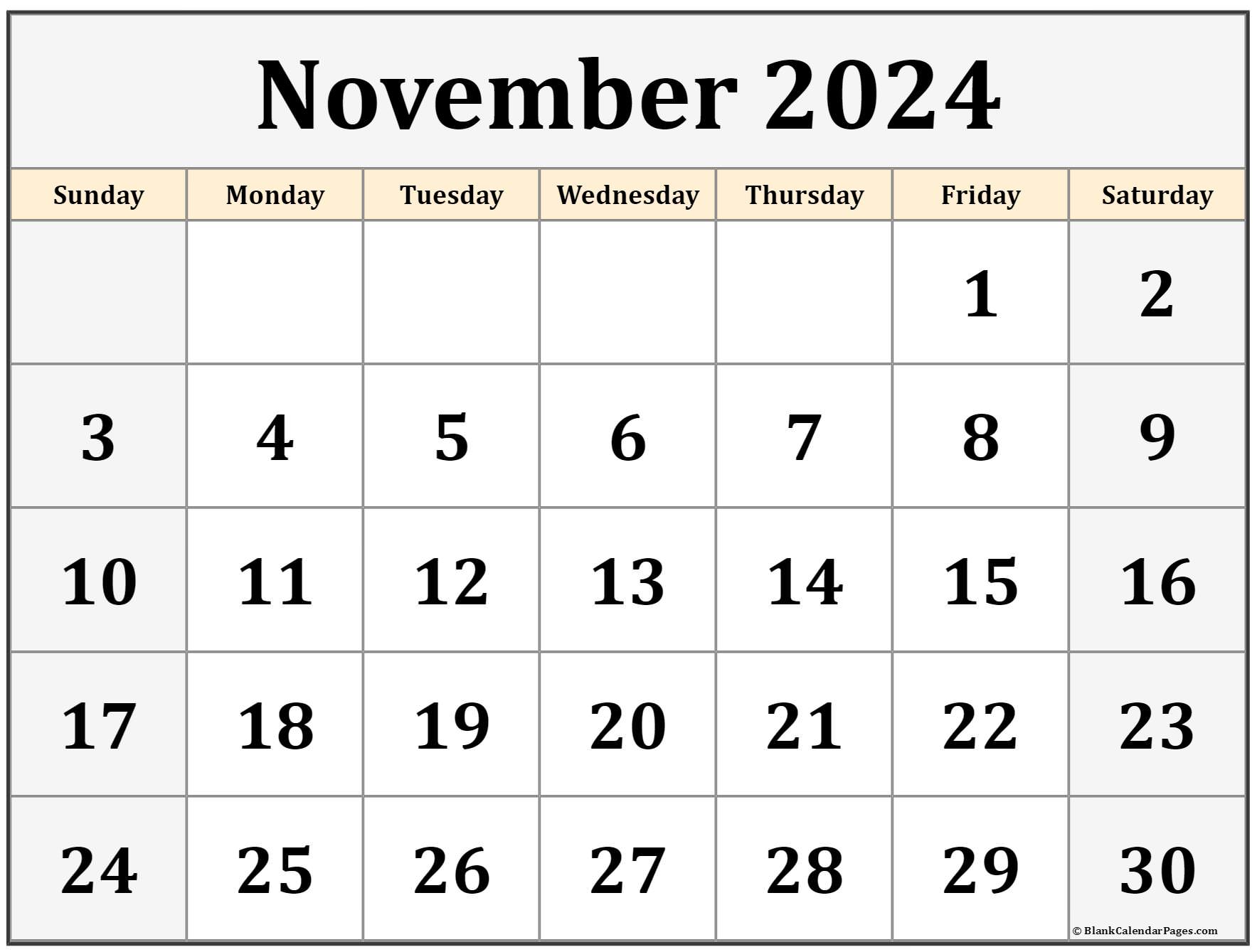 November 2024 Calendar Wallpaper