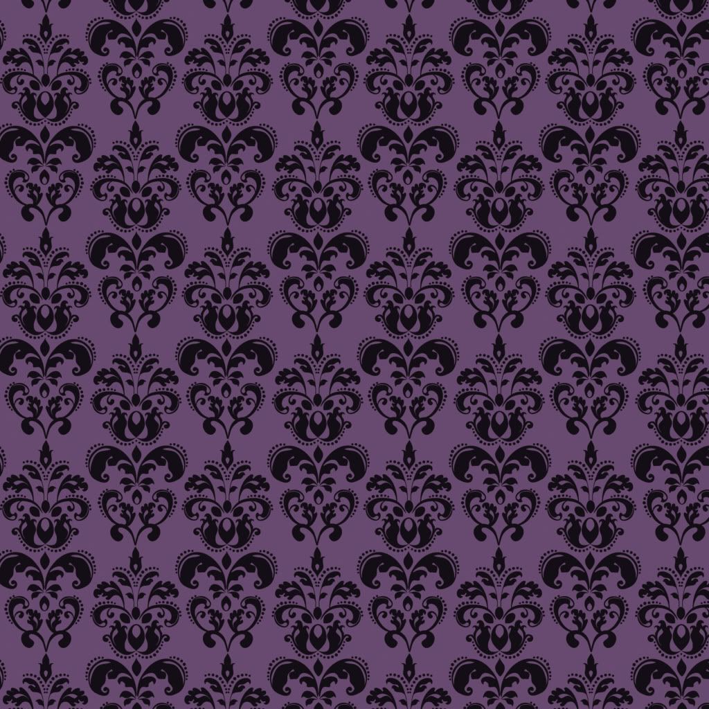 Free Photo  Room interior with purple damask wallpaper and wooden floor