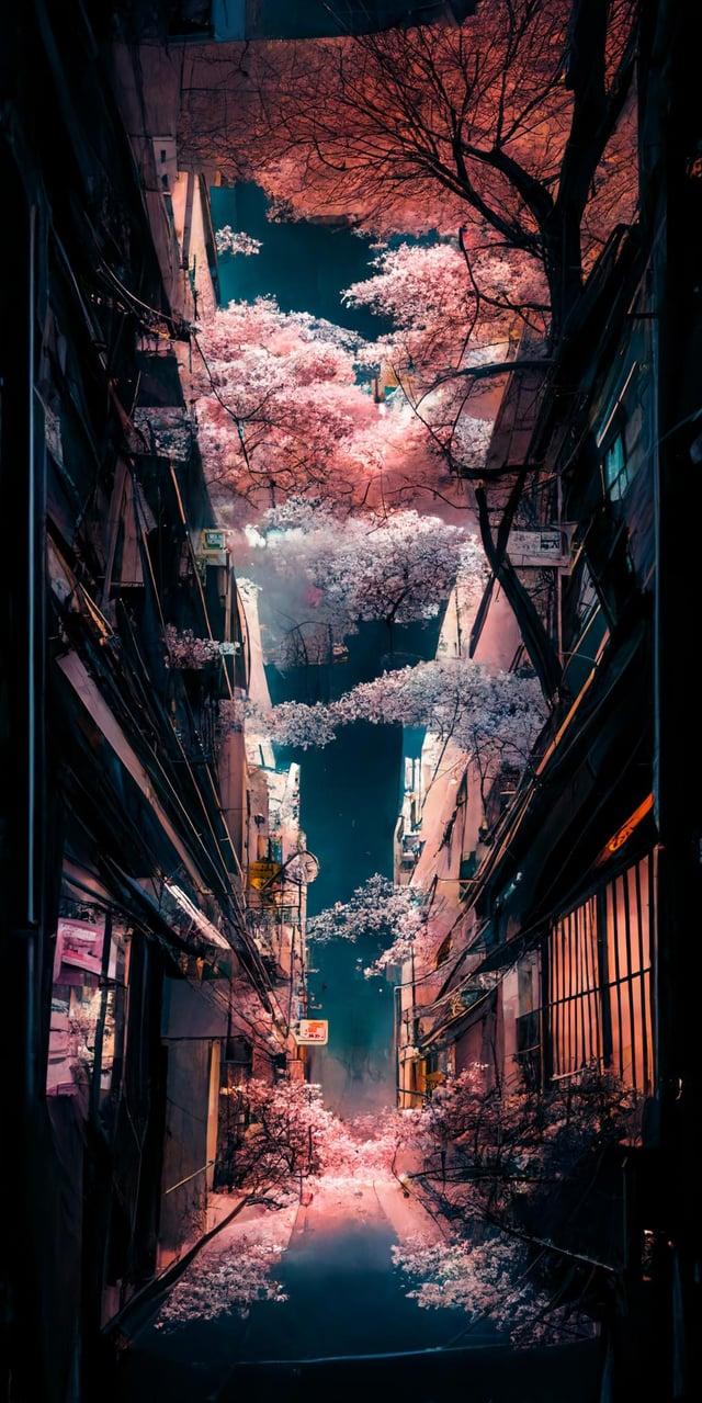 Japan Streets Inspired Mobile Wallpaper Upscaled R