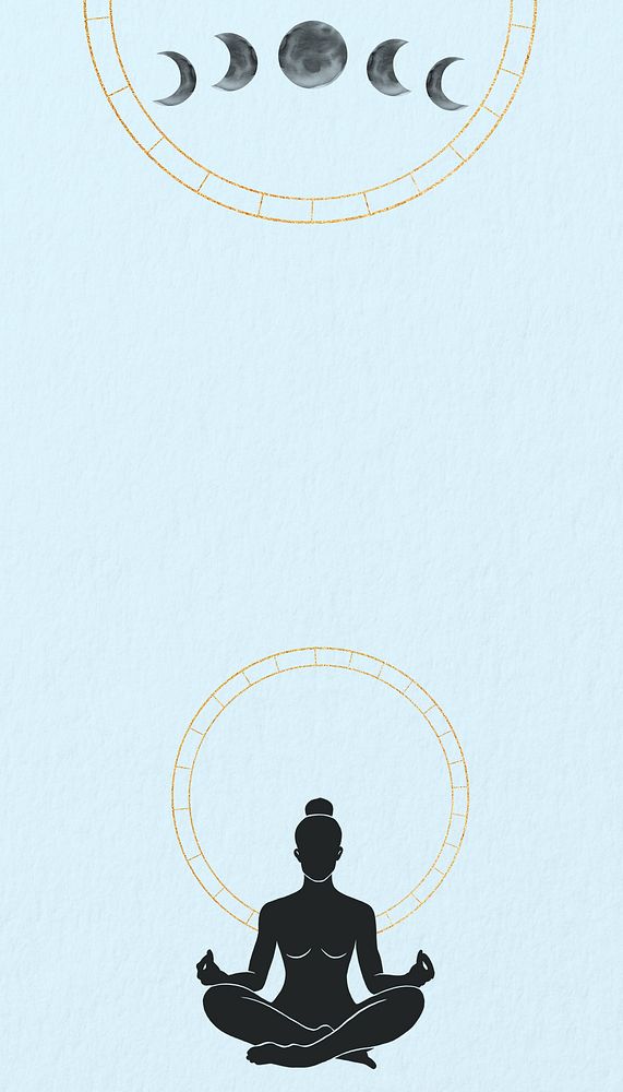 Meditation Elements Blue iPhone Wallpaper