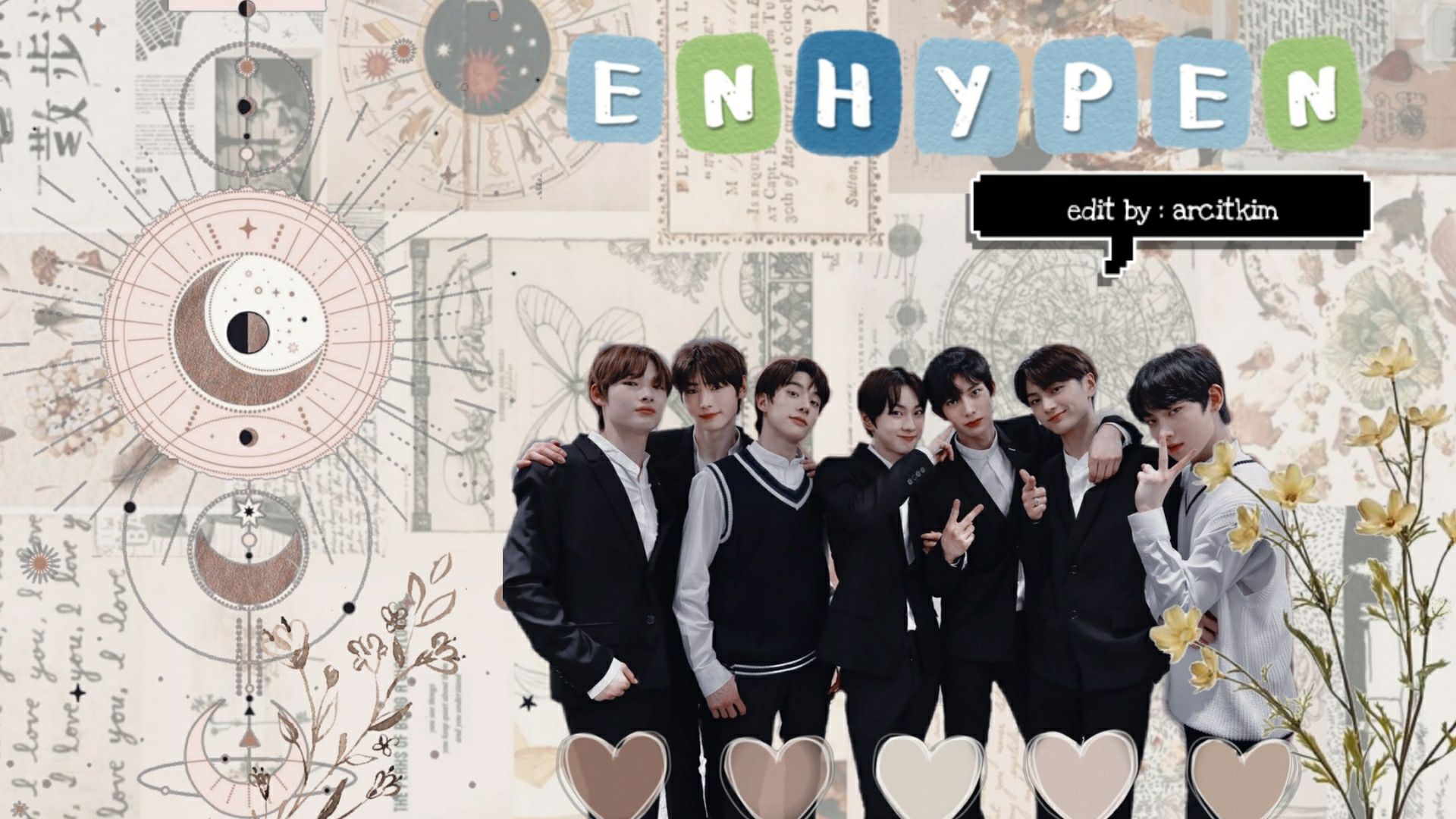 Enhypen Aesthetic Background Wallpaper