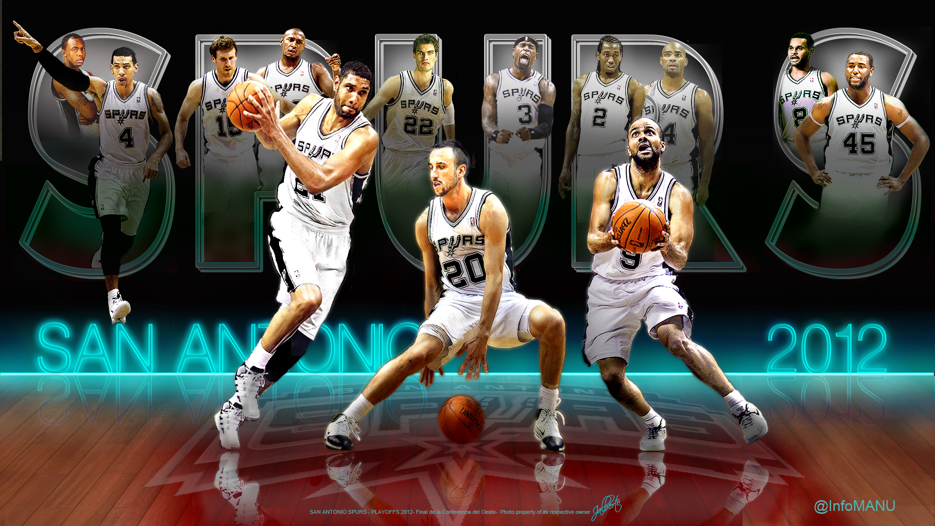 San Antonio Spurs Team By Jalbertopd