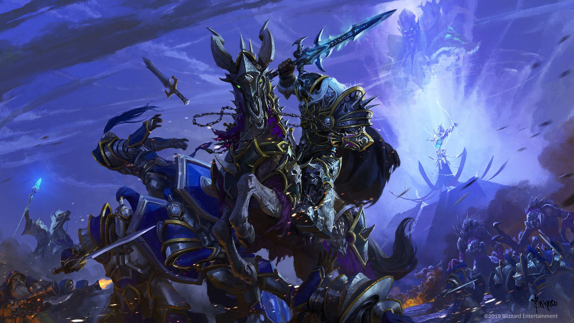 Arthas And Archimonde By Bayard Wukey Art I Did For Blizzard
