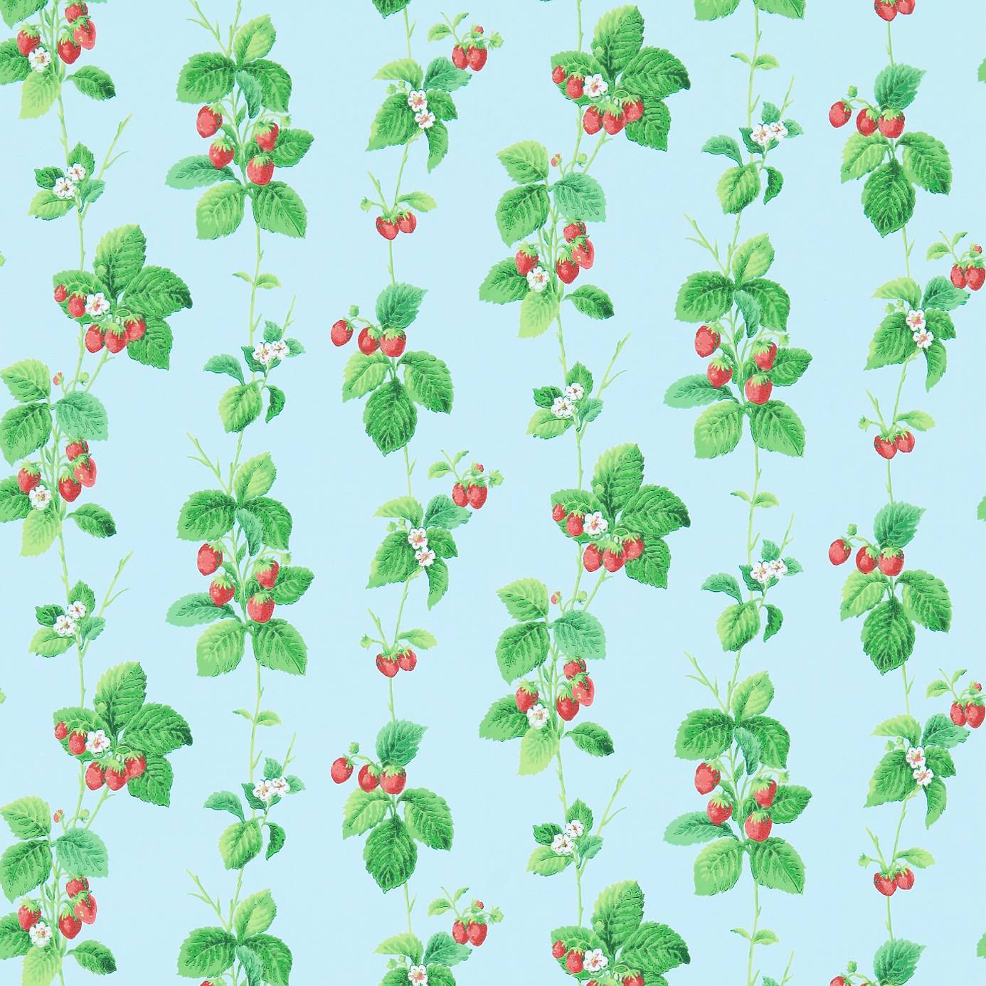 Vintage Wallpaper Summer Strawberries Strawberry Sky
