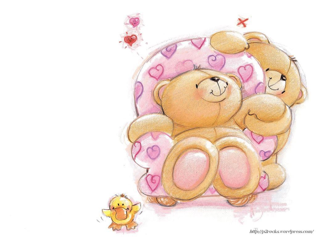 Cartoon Teddy Bear Wallpaper In High Resolution For