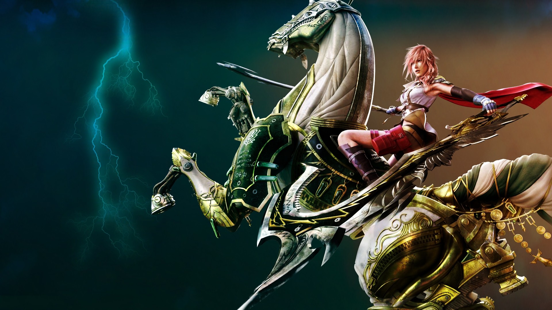 Warrior Woman and Horse Full HD Wallpaper and Background