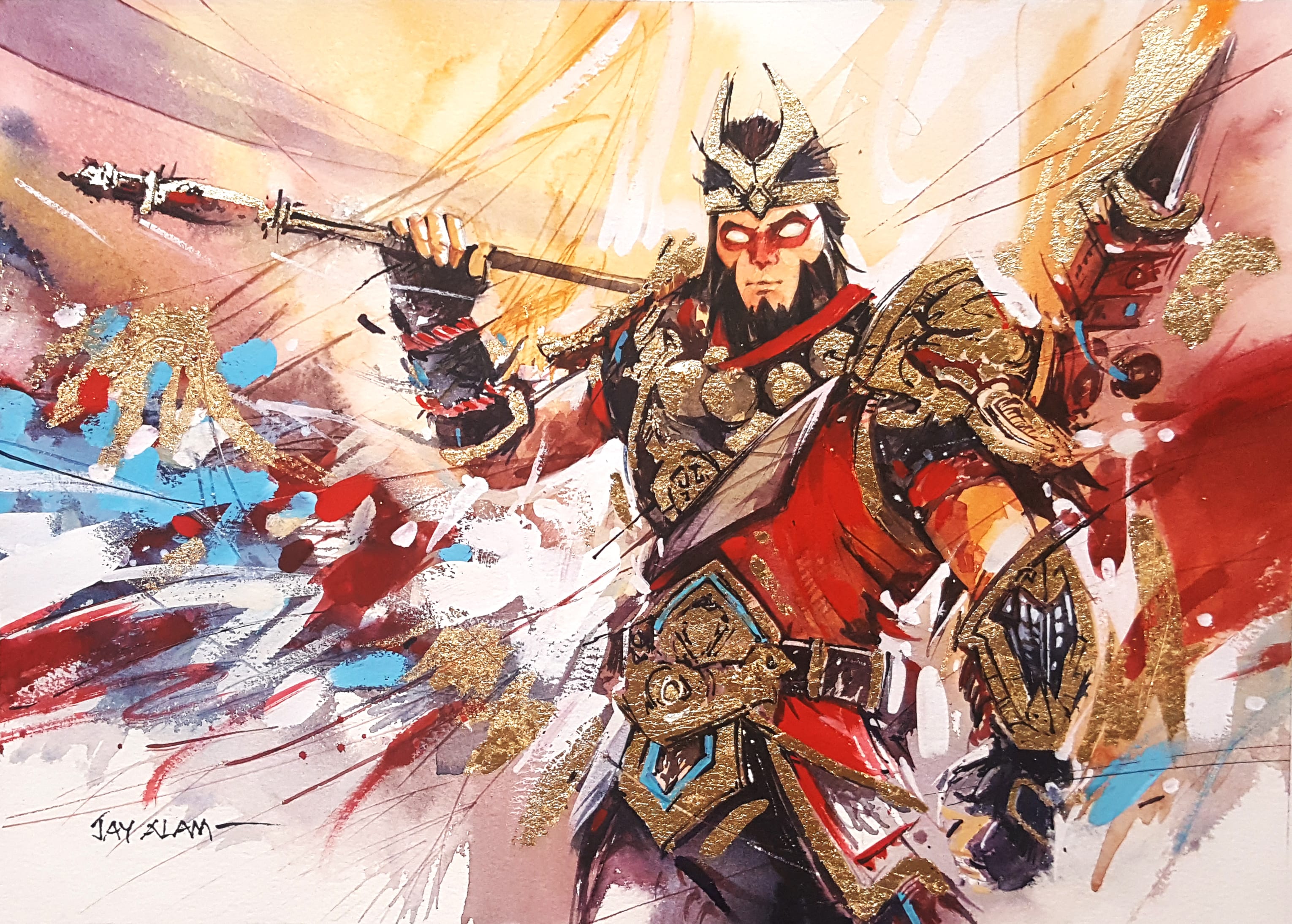 Fortnite Wukong Watercolour Painting Wallpaper And