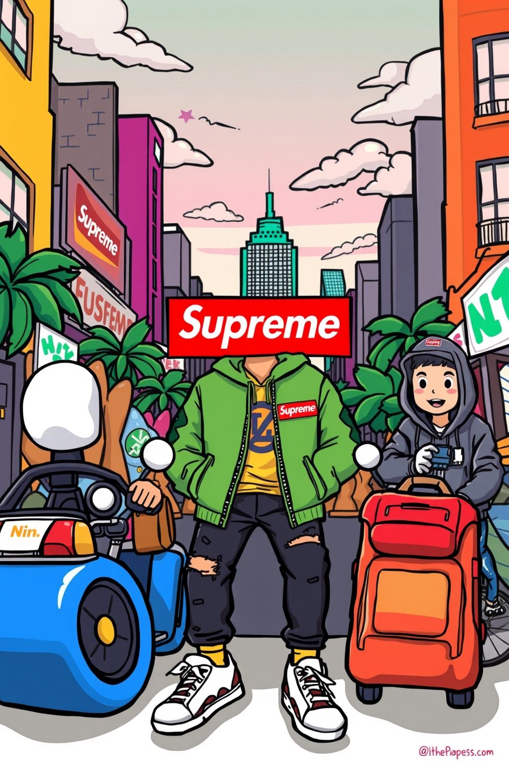 Supreme Cartoon Wallpaper