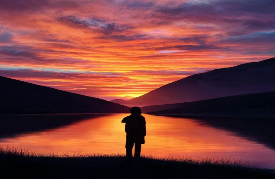 Shadow Boy Sunset Wallpaper