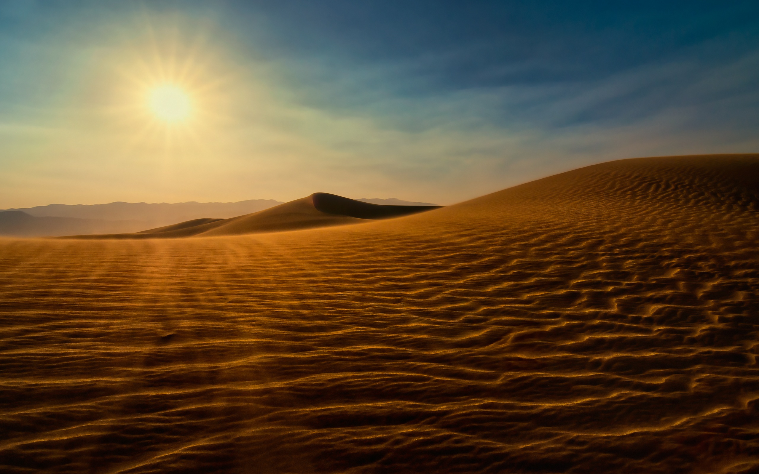Death Valley Sunset Dunes Wallpaper HD