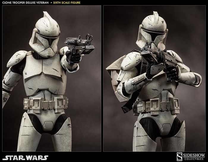 Star Wars Clone Trooper Deluxe Veteran Sideshow
