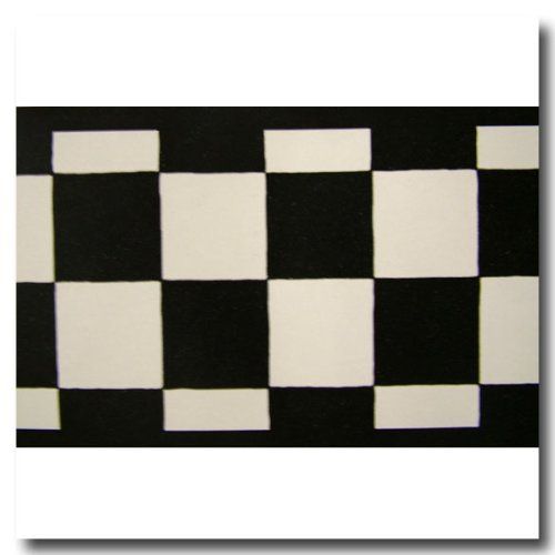 Inch Wide Black White Check Checkered NASCAR Cars Wallpaper Border