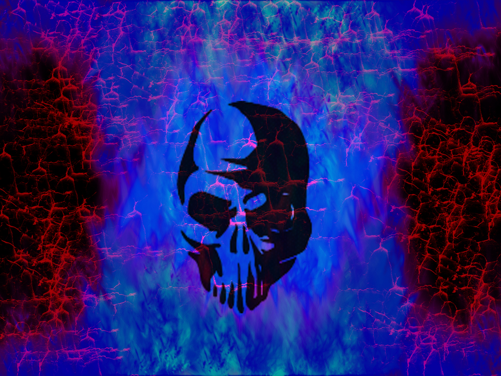 Blue Fire Skull Wallpaper And Such By