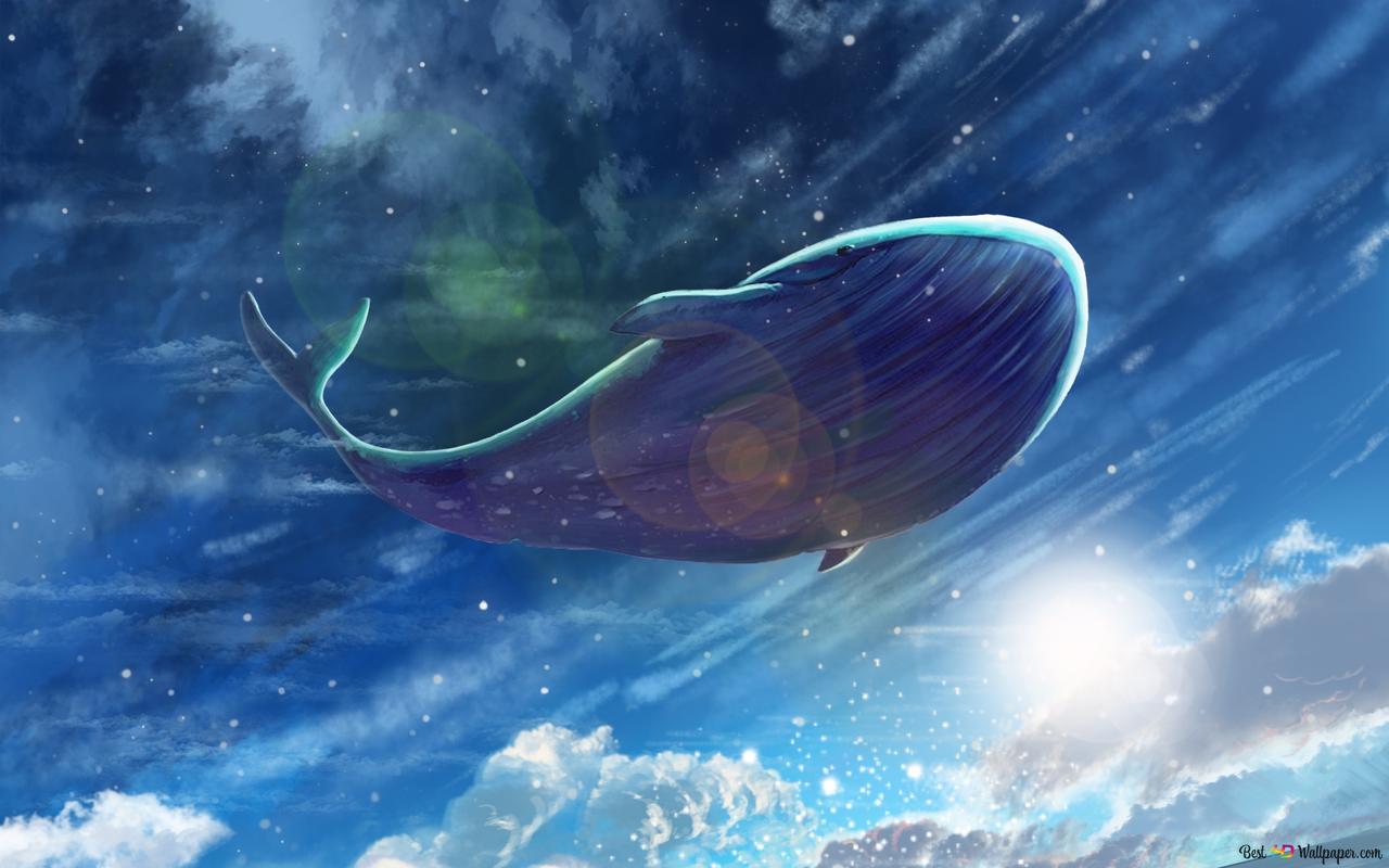 Flying Whale 2k Wallpaper