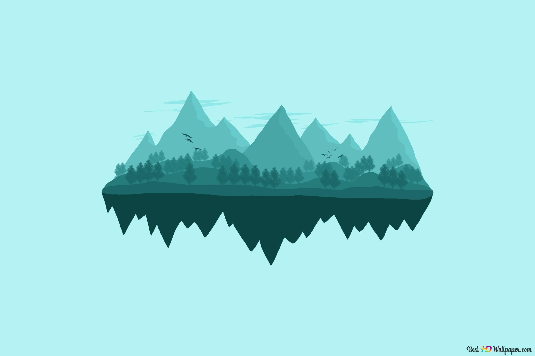 Floating Island 4k Wallpaper