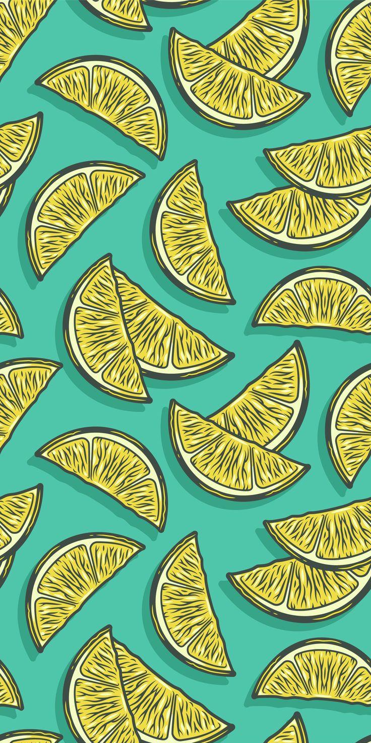 Pattern Wallpaper Lime Fruit Lemon Fresh Bar iPhone Background