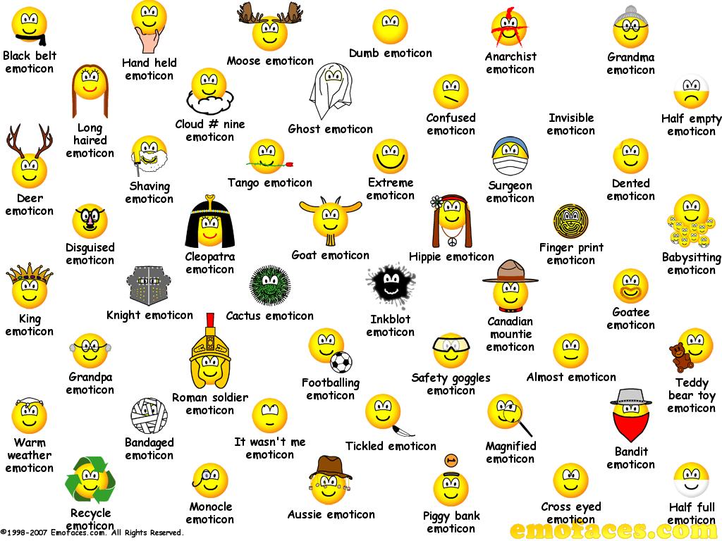 Emofaces Desktop Wallpaper Emoticons Buddy Icons And Smilies