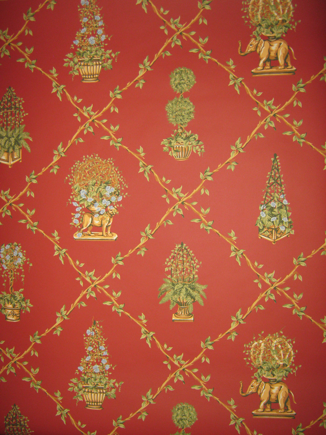 Roll Thibaut East Indian Inspired Trellis Wallpaper From Nycwallpaper