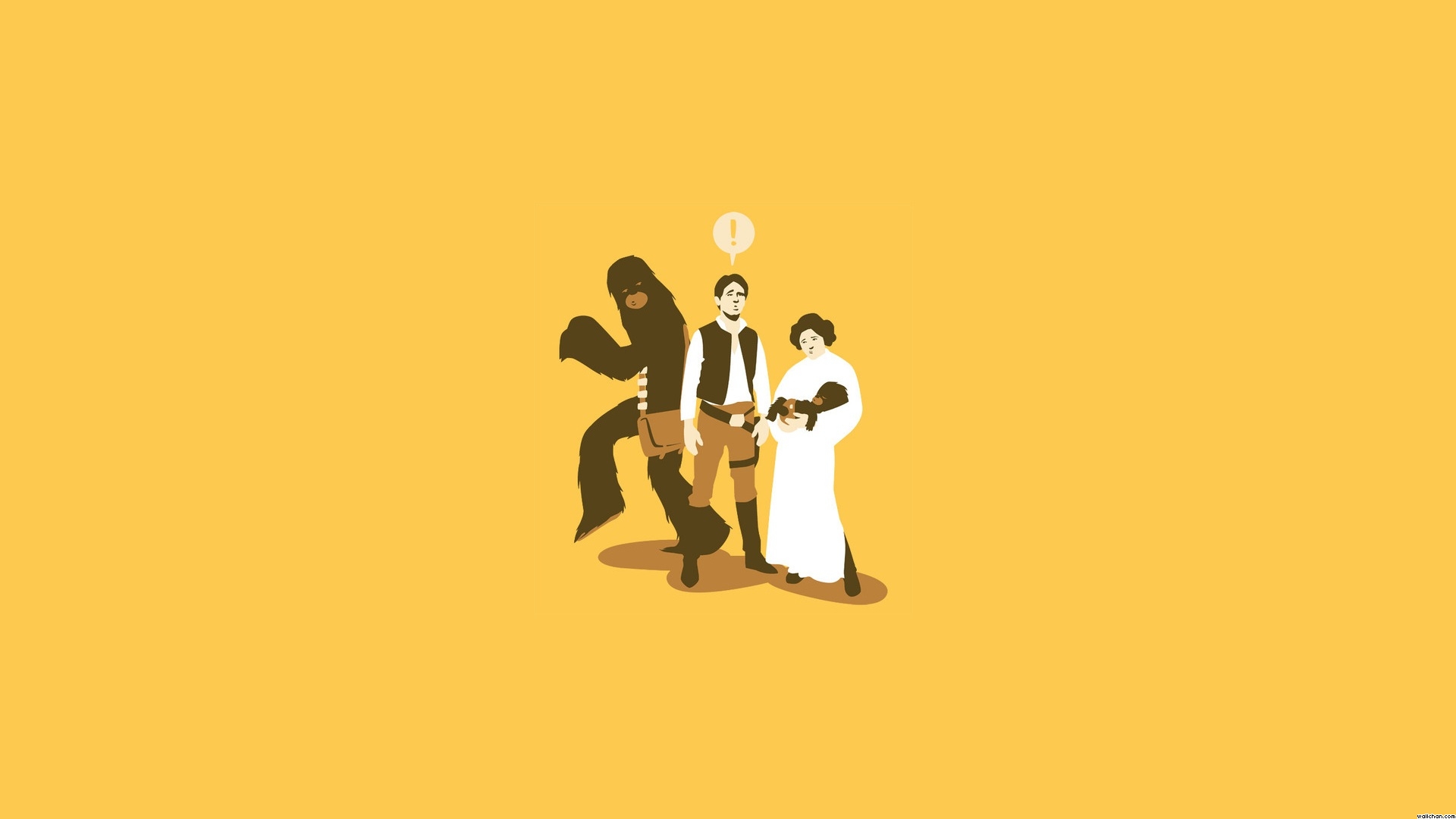 Funny Han Leia Chewie Wallpaper   Star Wars Wallpaper 24365492