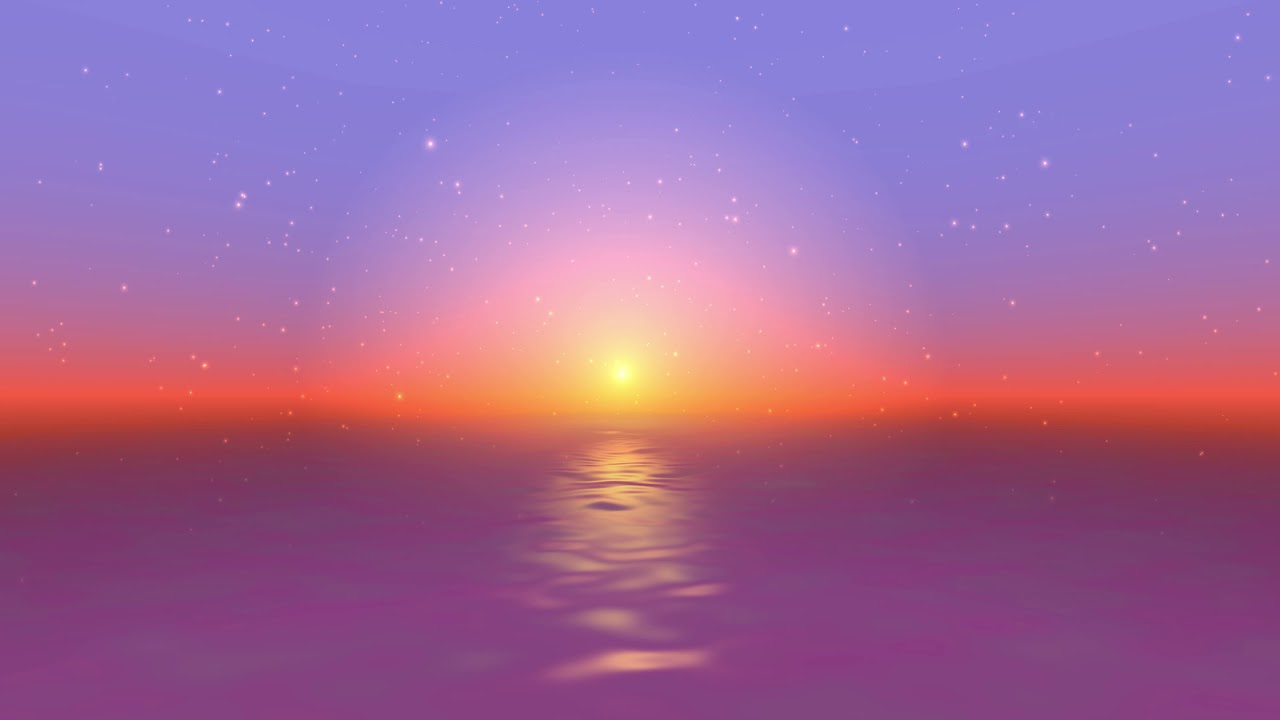 4k Relaxing Kawaii Sunset Cartoon Moving Background Aavfx Sea