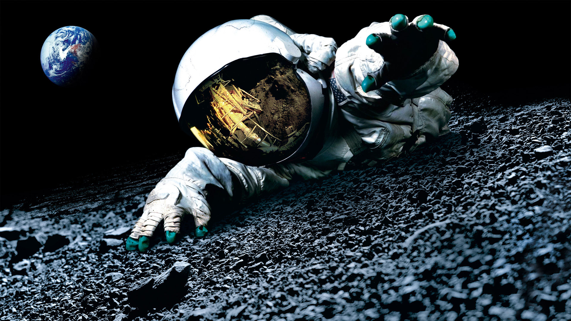 Apollo Sci Fi Astronaut Dark F Wallpaper
