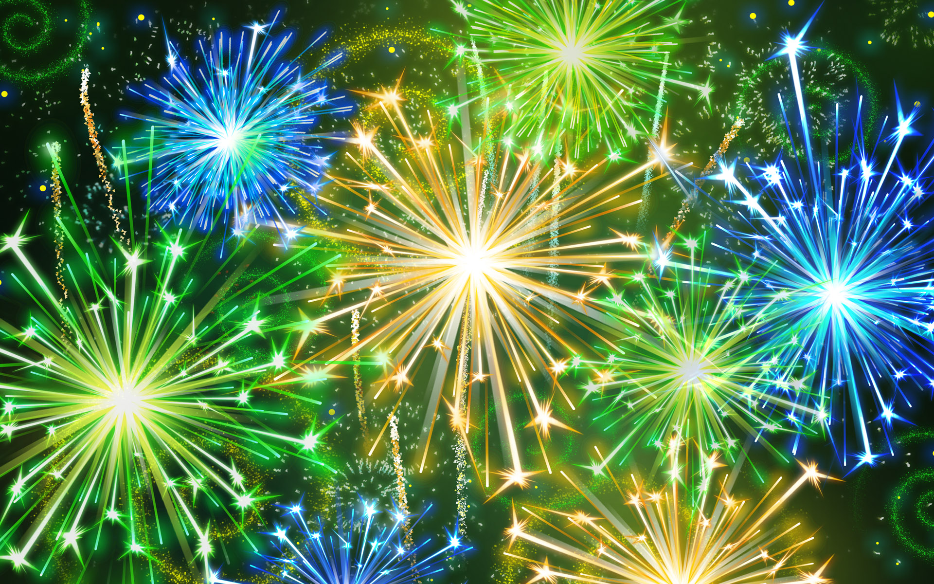 Screensaver Fireworks Wallpaper Color