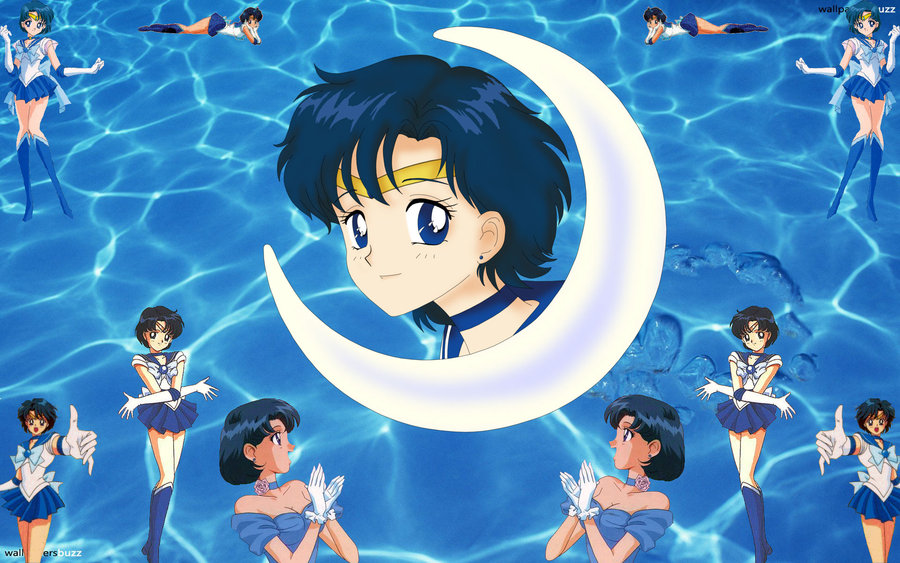 Download Sailor Mercury Dancing Under The Moonlight Wallpaper | Wallpapers .com