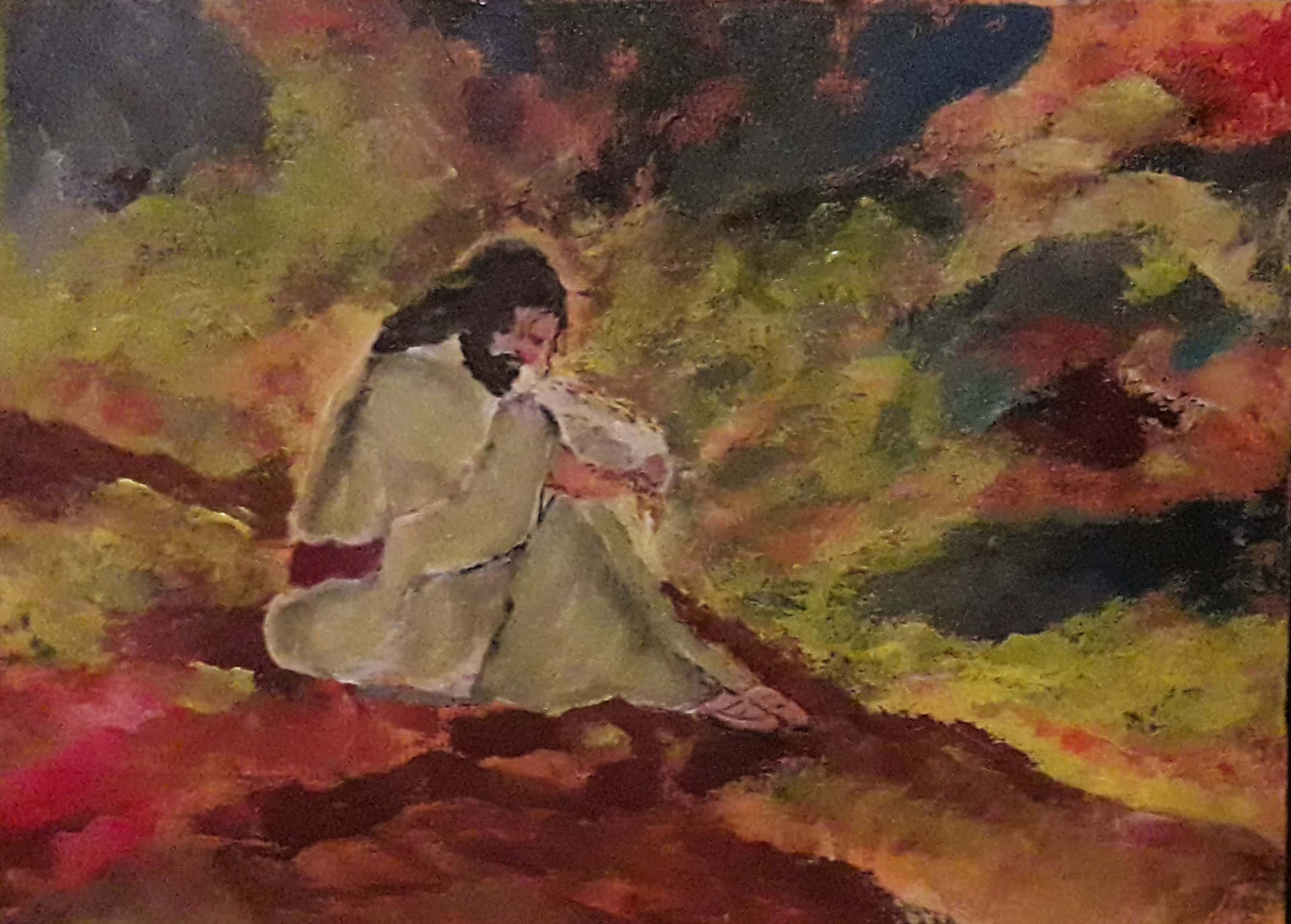 Jesus Praying And Seeking The Lord S Guidance Wallpaper