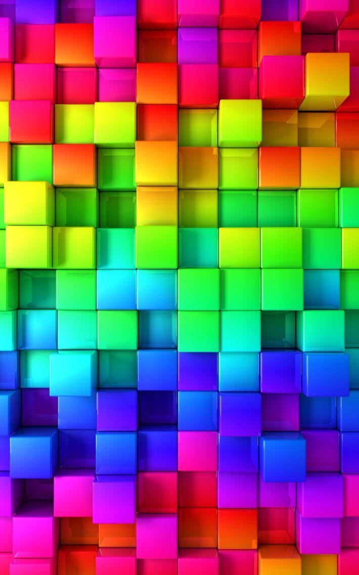 3d Wallpaper Rainbow Colors Bright Quilts