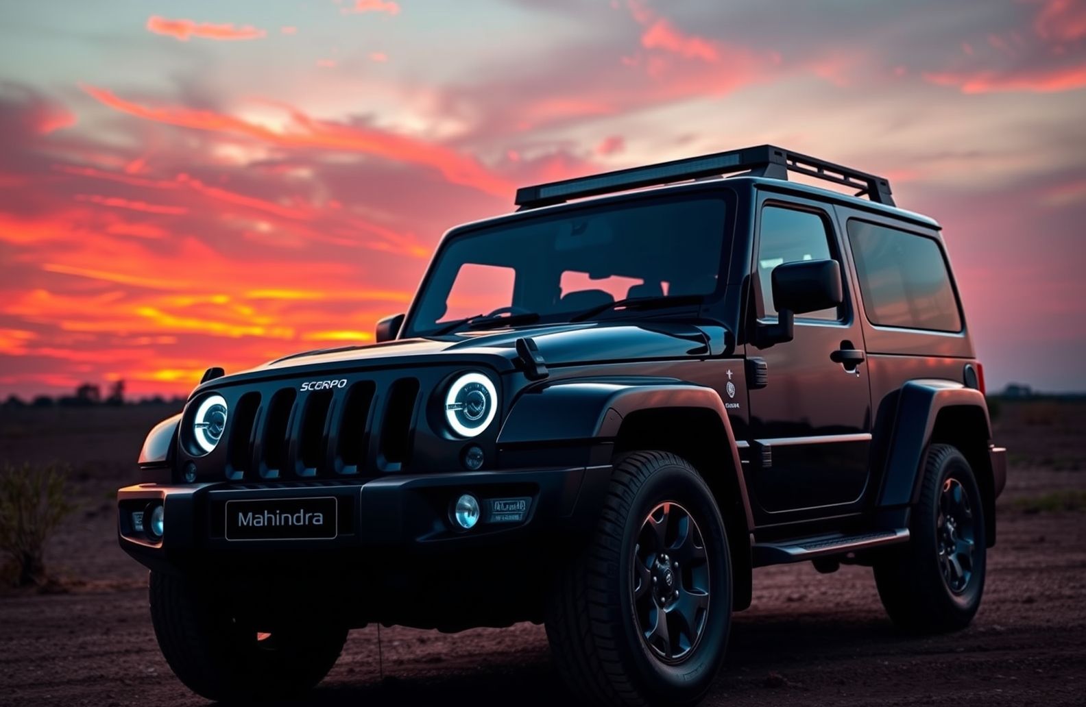 Mahindra Scorpio Black Wallpaper