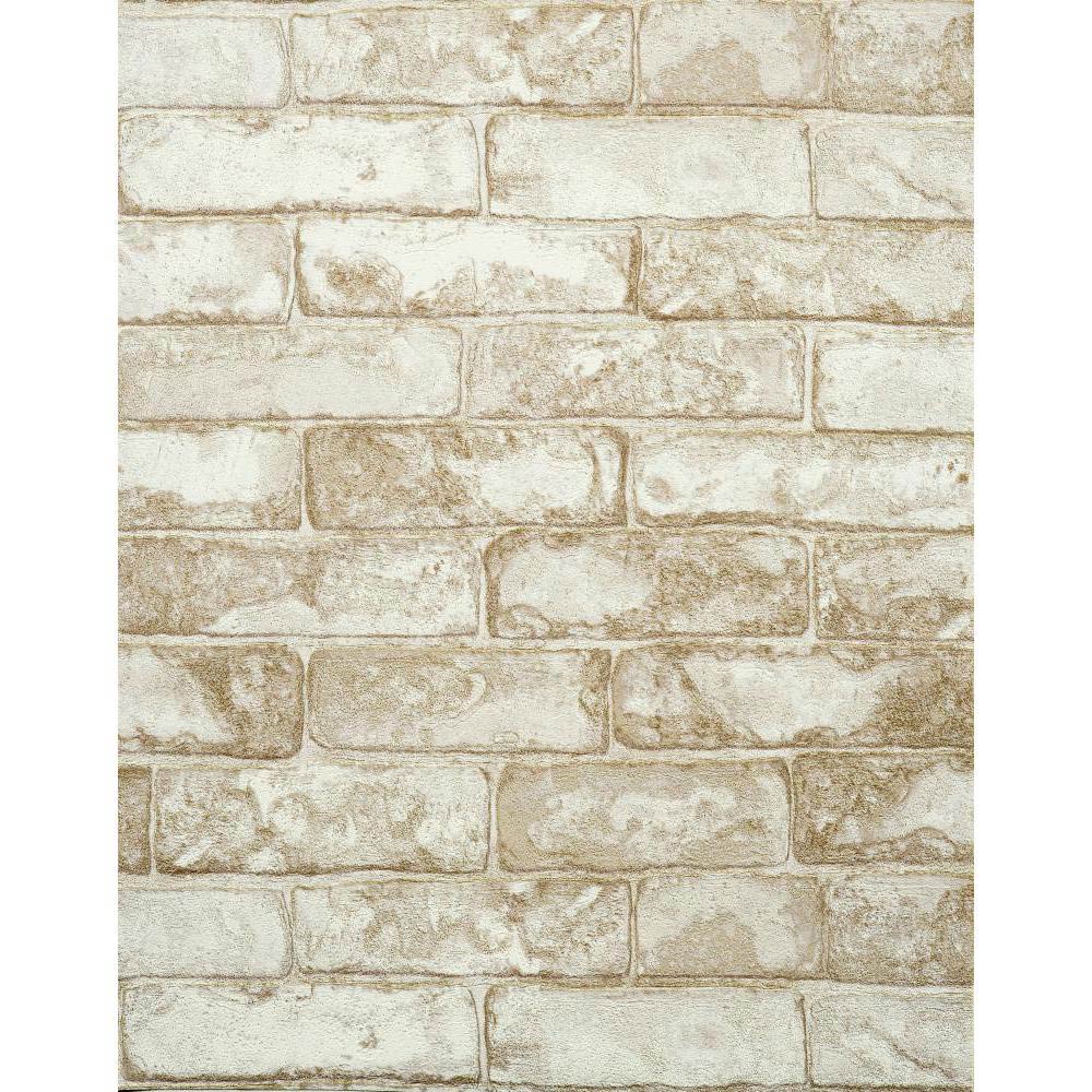 Modern Rustic Weathered Brick Wallpaper Slate Gray