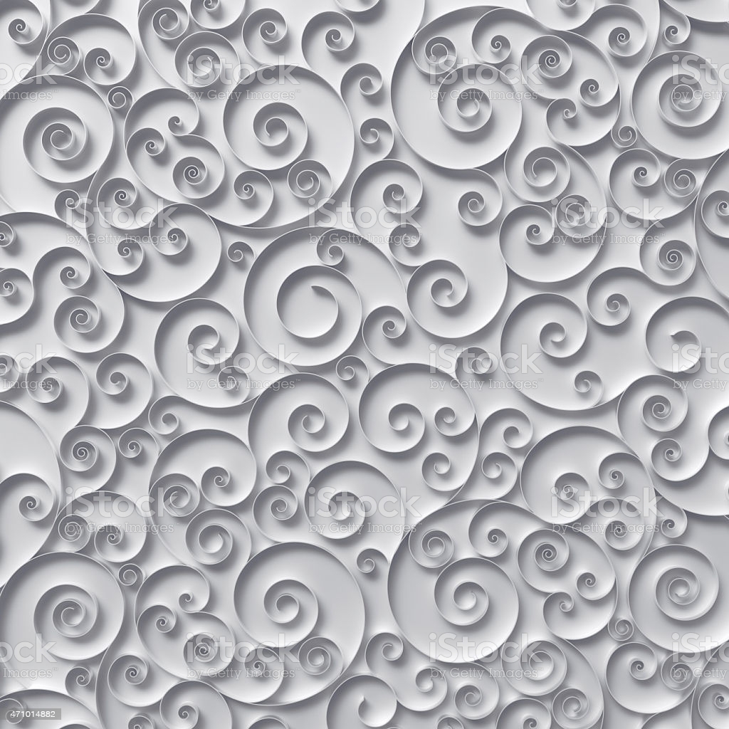 Free download Abstract Curly Background 3d Quilling Ribbons White Paper
