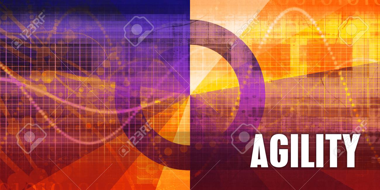 Agility Focus Concept On A Futuristic Abstract Background Stock
