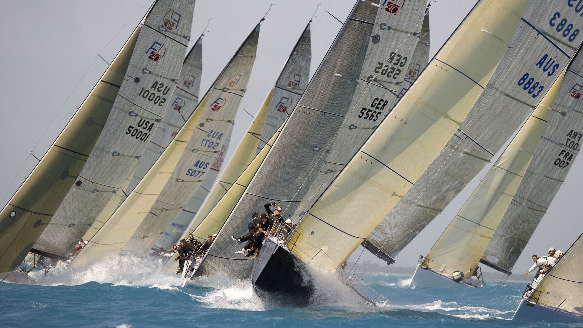 Regatta sailing race racing boat wallpaper 1920x1080 128417