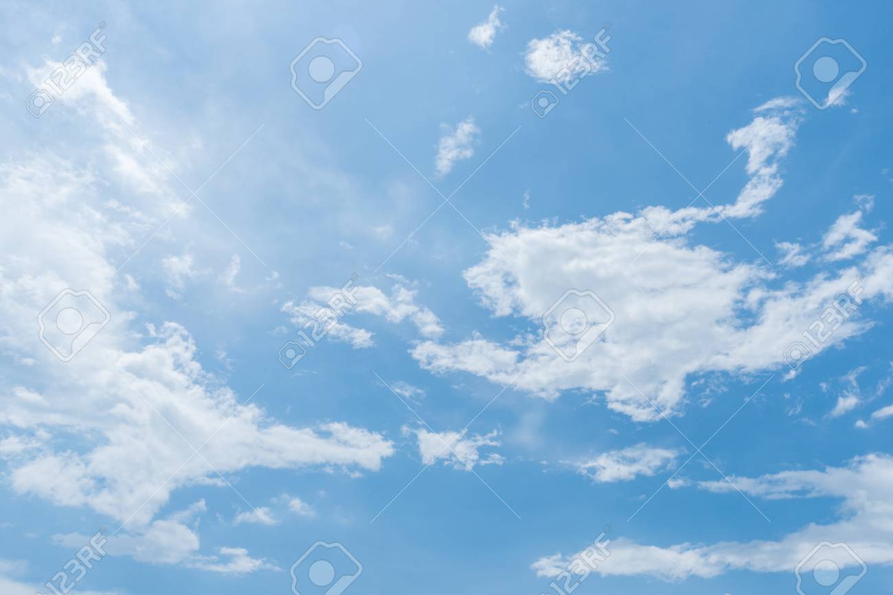 Clear Blue Sky Background Clouds With Stock Photo