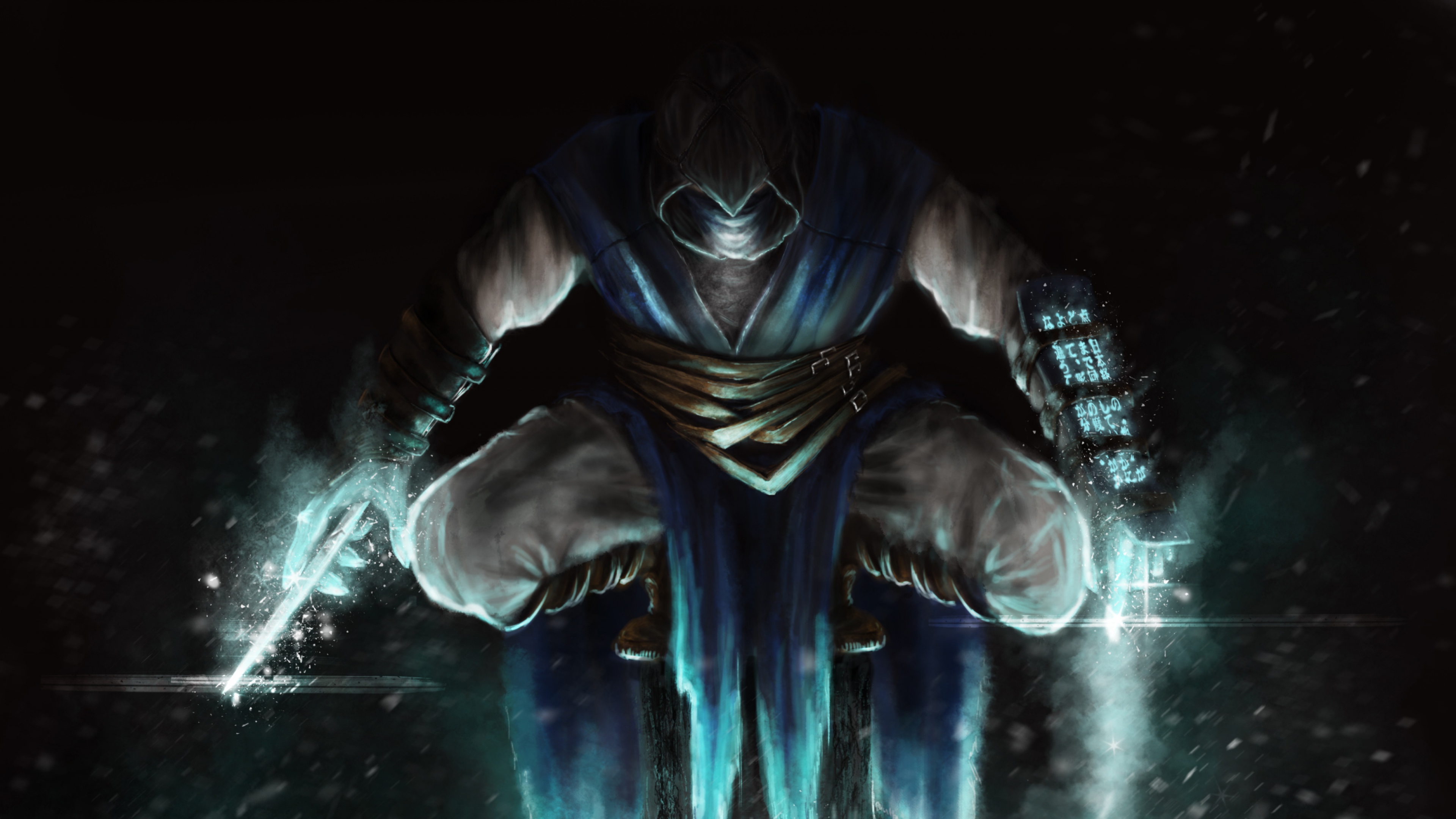 Mortal Kombat Sub Zero Jump Art Wallpaper Background 4k Ultra HD
