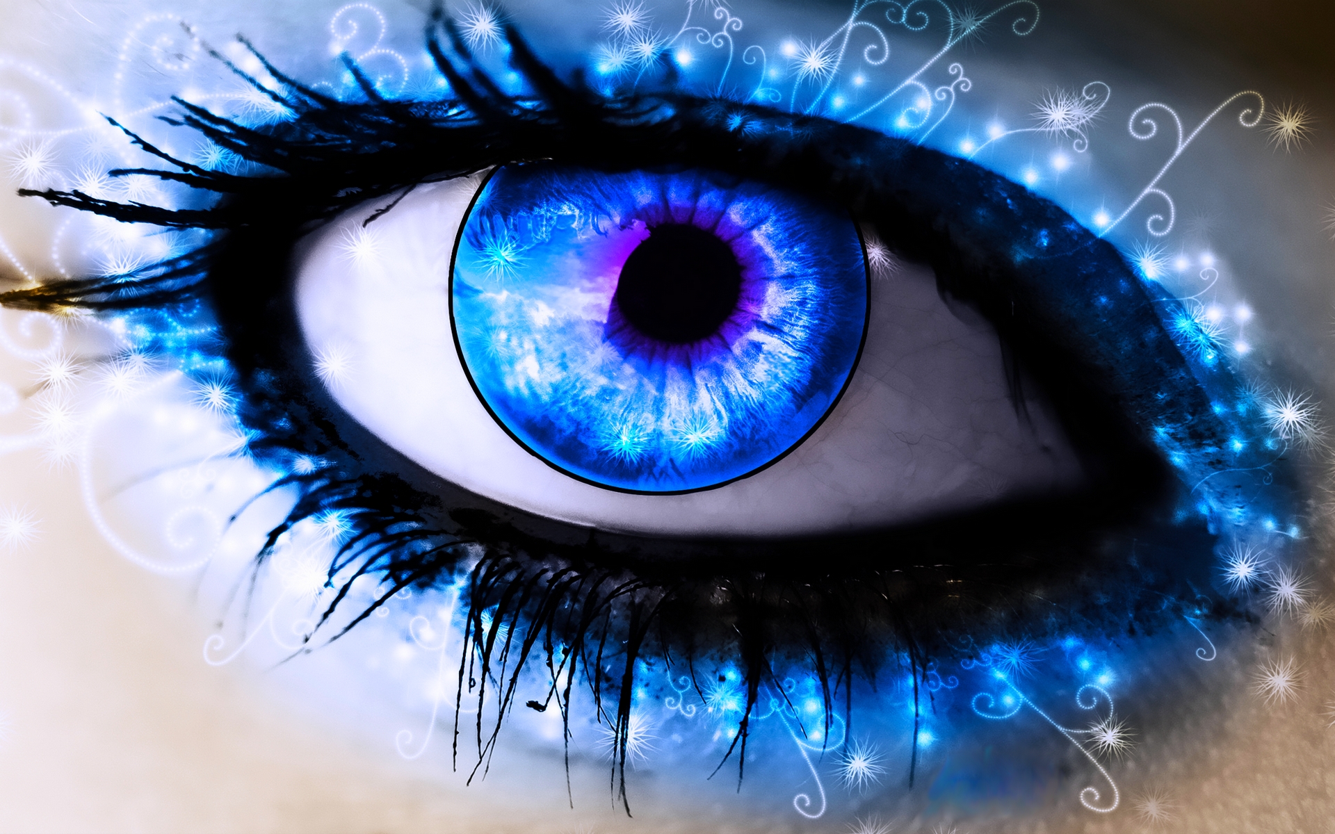 Blue Beautiful Eye Puter Wallpaper Desktop