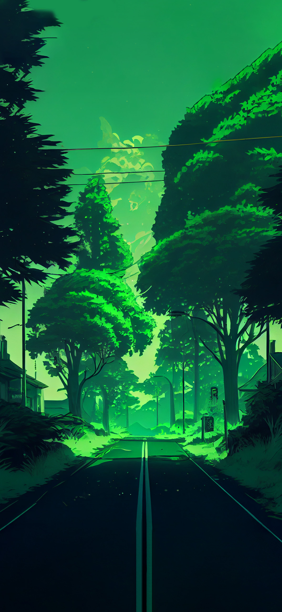 Green Anime Wallpaper On