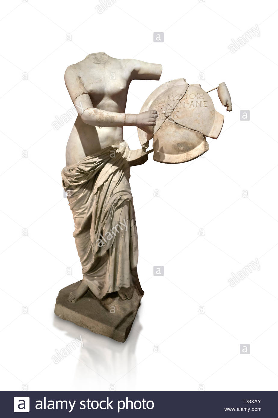 Roman Statue Of Aphrodite Holding A Shield Marble Perge 2nd
