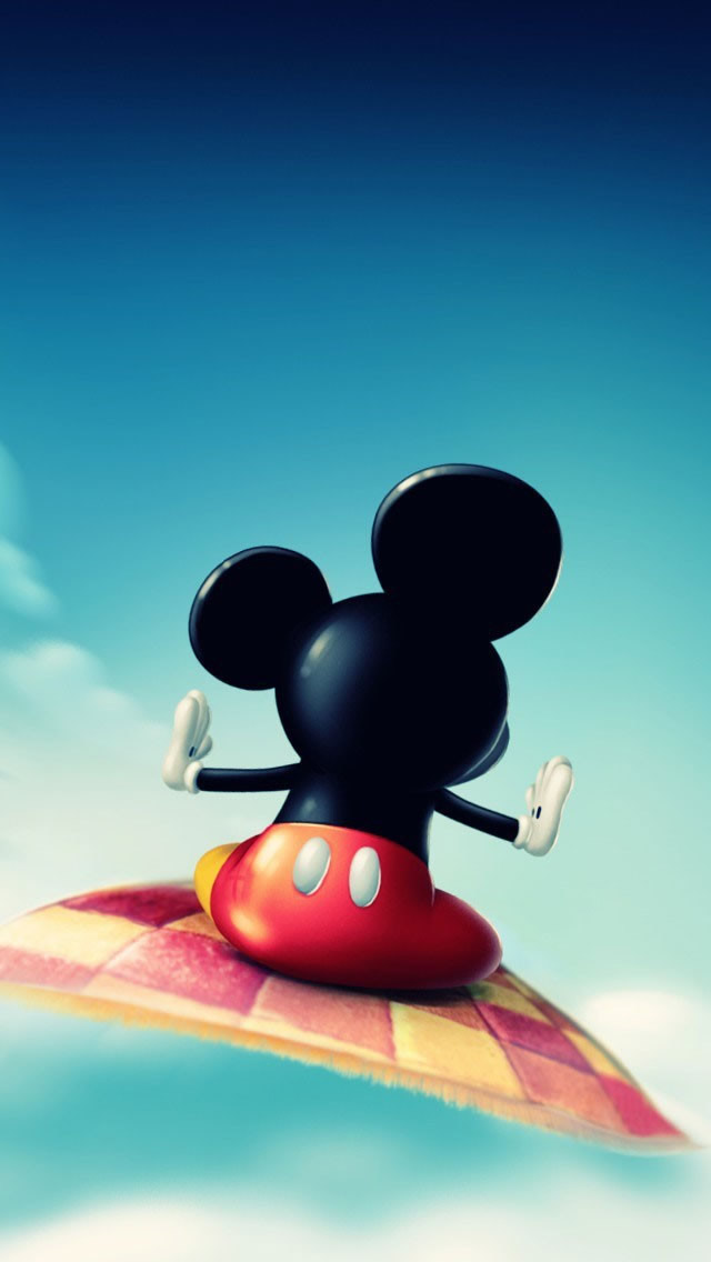 Mickey Mouse Flying iPhone 5s Wallpaper