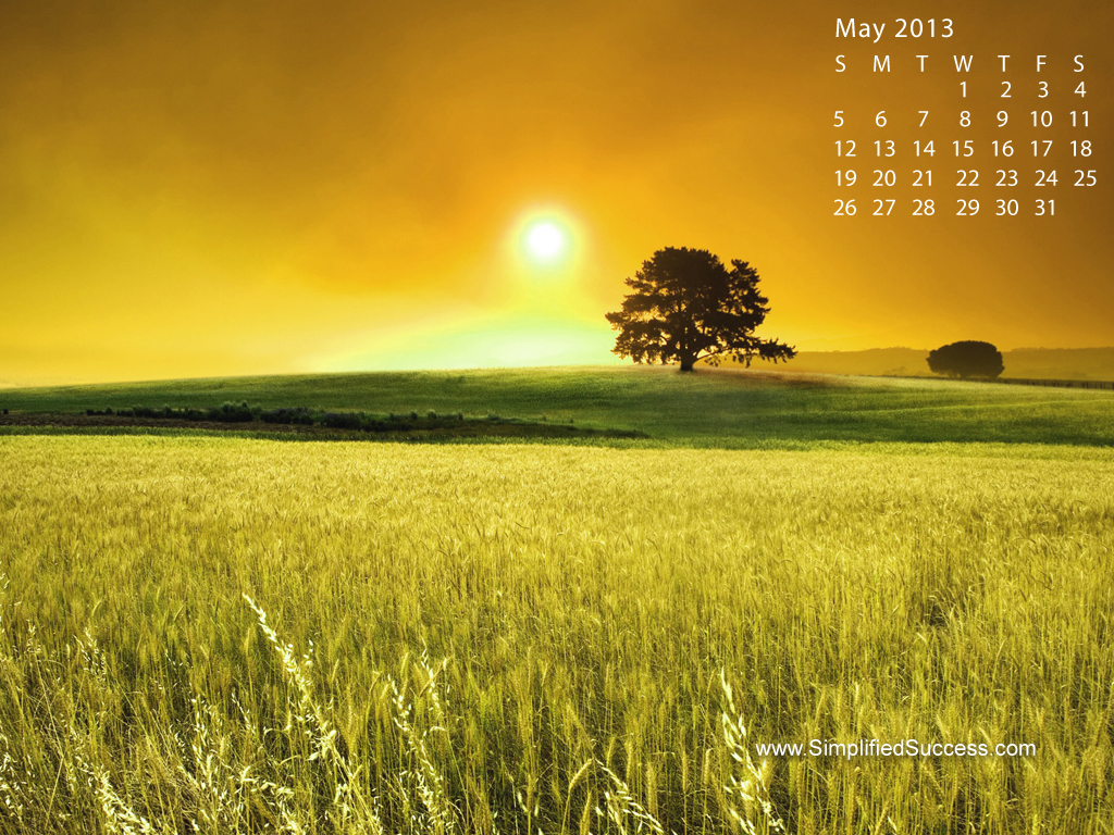 May Desktop Wallpaper Calendar
