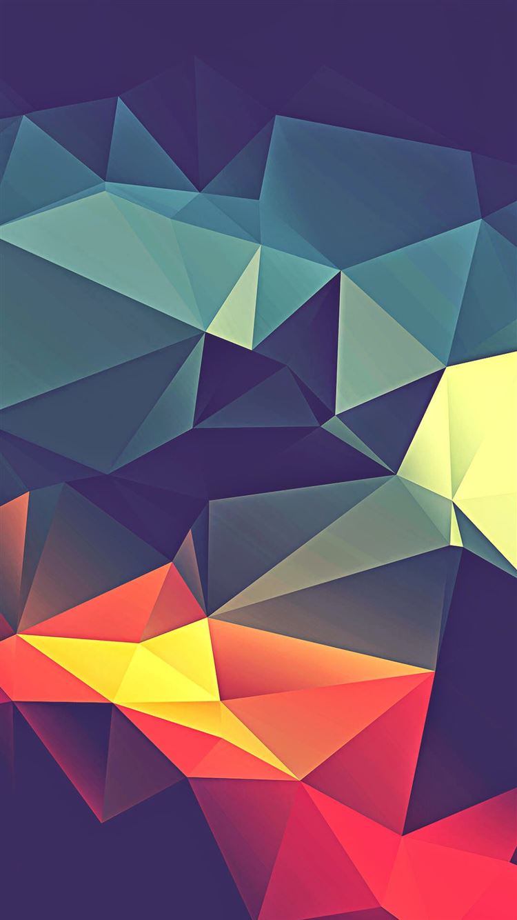 Colorful Polygonal Render iPhone Wallpaper