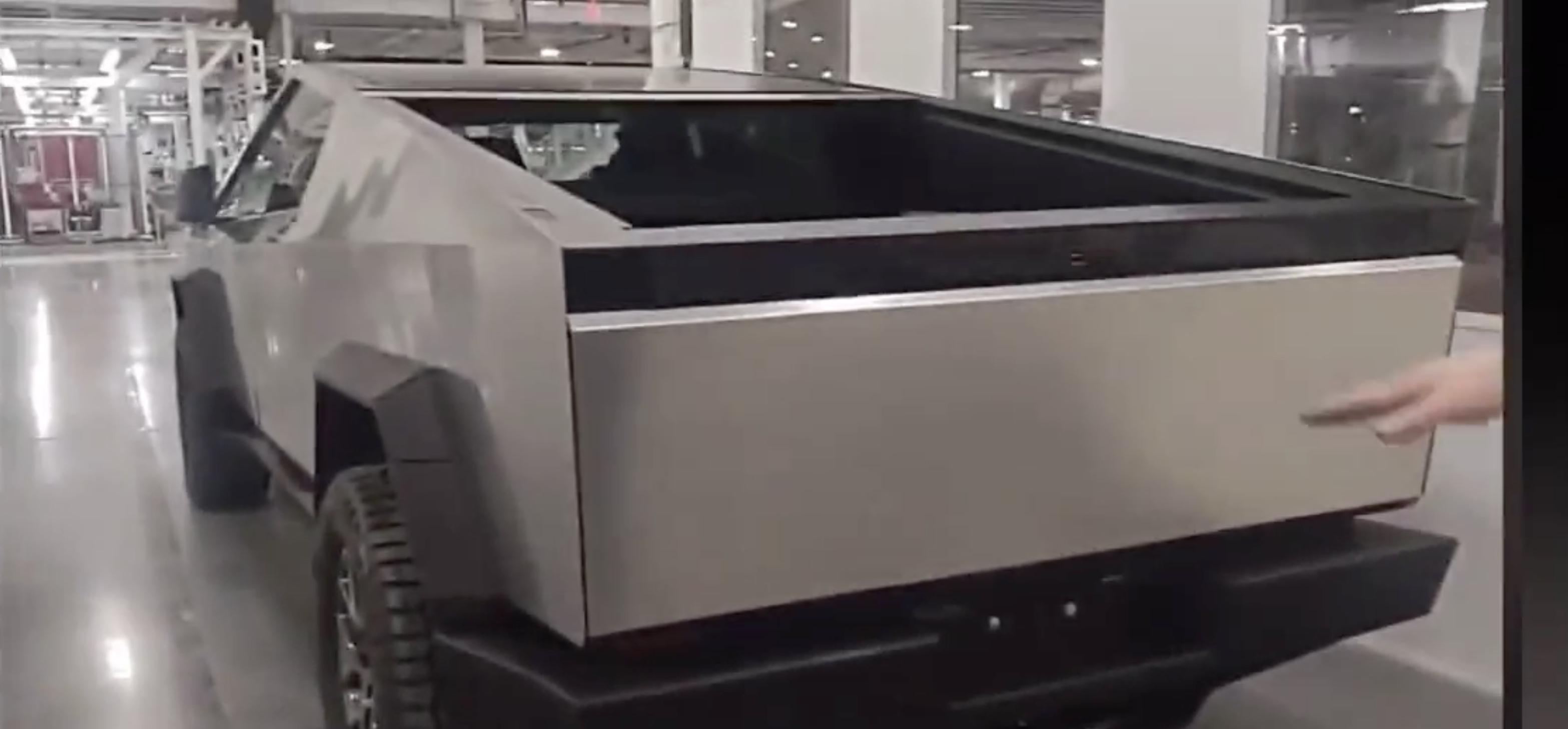 Tesla Cybertruck Prototype Shown In Detail New Leaked